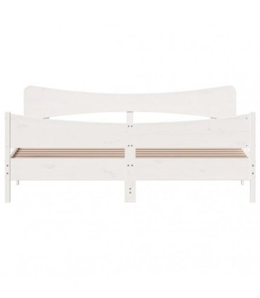 vidaXL Bed Frame without Mattress White 200x200 cm Solid Wood Pine