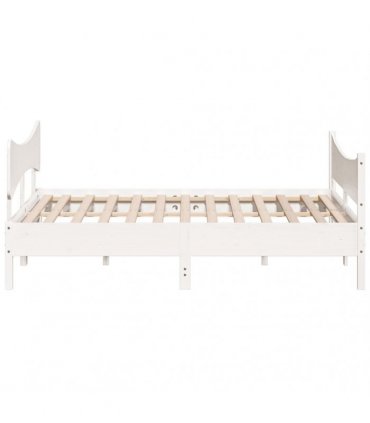 vidaXL Bed Frame without Mattress White 200x200 cm Solid Wood Pine