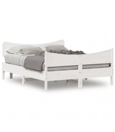 vidaXL Bed Frame without Mattress White 160x200 cm Solid Wood Pine