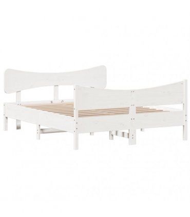 vidaXL Bed Frame without Mattress White 160x200 cm Solid Wood Pine