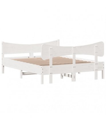 vidaXL Bed Frame without Mattress White 160x200 cm Solid Wood Pine