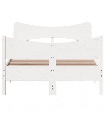 vidaXL Bed Frame without Mattress White 120x200 cm Solid Wood Pine