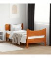 vidaXL Bed Frame without Mattress Wax Brown 75x190 cm Solid Wood Pine