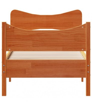 vidaXL Bed Frame without Mattress Wax Brown 75x190 cm Solid Wood Pine