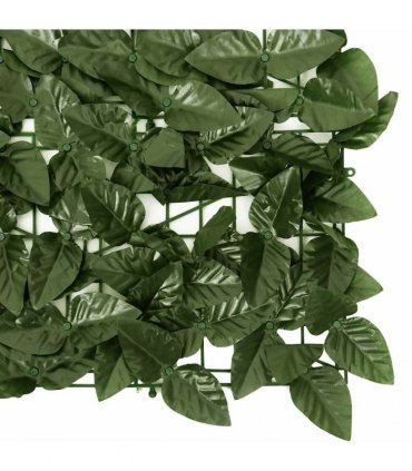 vidaXL Balcony Screen with Dark Green Leaves 200x75 cm