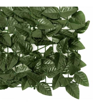 vidaXL Balcony Privacy Screen with Dark Green Leaves 300x150 cm