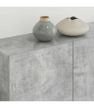 vidaXL 4 Piece TV Wall Units Concrete Grey Engineered Wood