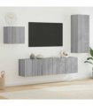 vidaXL 4 Piece TV Wall Units Grey Sonoma Engineered Wood
