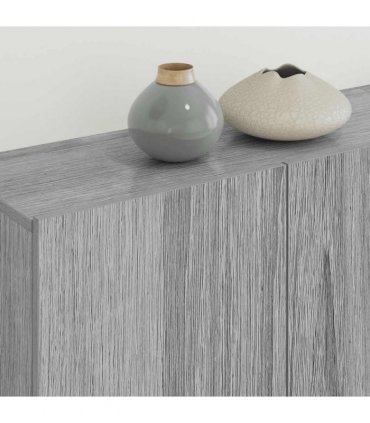 vidaXL 4 Piece TV Wall Units Grey Sonoma Engineered Wood
