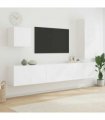 vidaXL 5 Piece TV Wall Units White Engineered Wood