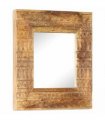vidaXL Hand-Carved Mirror 50x50x2,5 cm Solid Mango Wood