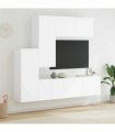 vidaXL 5 Piece TV Wall Units White Engineered Wood