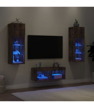 vidaXL TV Wall Cabinets 40 x 30 x 30 cm Smoked Oak