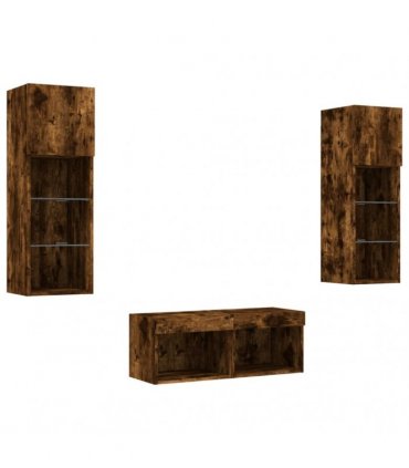vidaXL TV Wall Cabinets 40 x 30 x 30 cm Smoked Oak