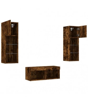 vidaXL TV Wall Cabinets 40 x 30 x 30 cm Smoked Oak