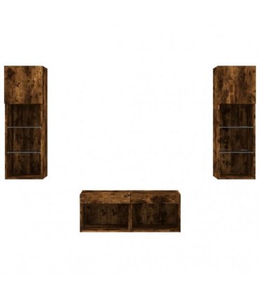 vidaXL TV Wall Cabinets 40 x 30 x 30 cm Smoked Oak