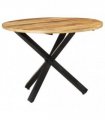 vidaXL Dining Table Round 100x100x75 cm Rough Mango Wood