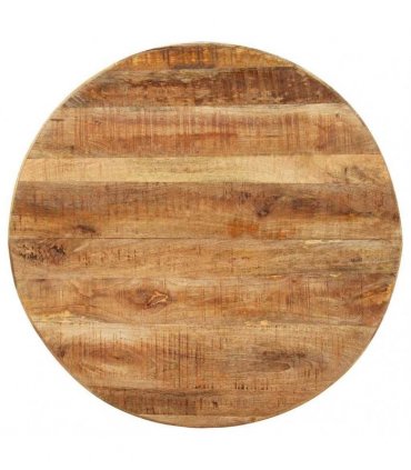 vidaXL Dining Table Round 100x100x75 cm Rough Mango Wood
