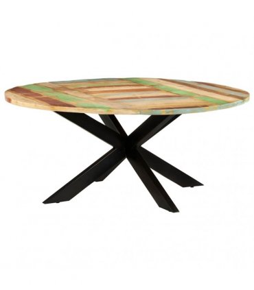 vidaXL Dining Table Round 175x75 cm Solid Reclaimed Wood