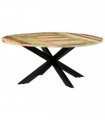 vidaXL Dining Table Round 175x75 cm Solid Reclaimed Wood