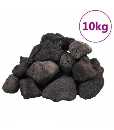 vidaXL Volcanic Rocks 10 kg Black 5-8 cm