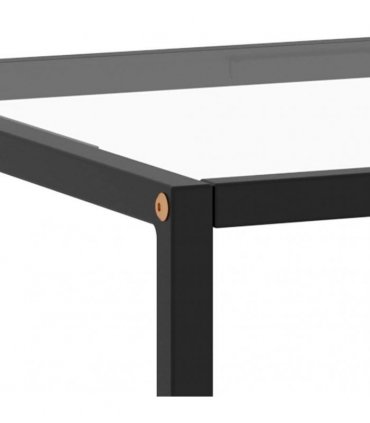vidaXL Coffee Table Black with Tempered Glass 100x50x35 cm