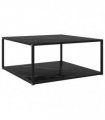 vidaXL Coffee Table Black 80x80x35 cm Tempered Glass
