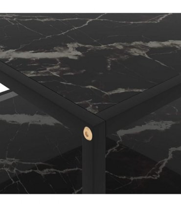 vidaXL Coffee Table Black 80x80x35 cm Tempered Glass