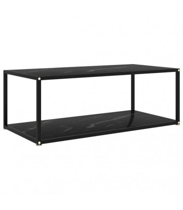 vidaXL Coffee Table Black 100x50x35 cm Tempered Glass