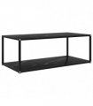 vidaXL Coffee Table Black 100x50x35 cm Tempered Glass