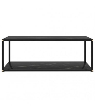 vidaXL Coffee Table Black 100x50x35 cm Tempered Glass