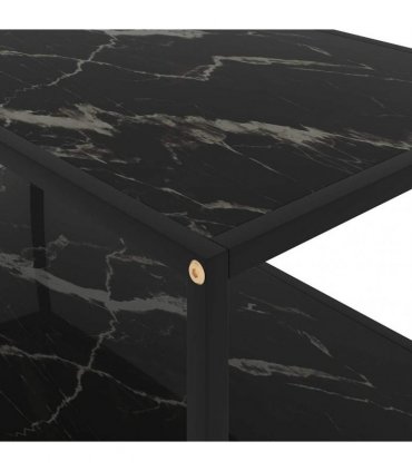 vidaXL Coffee Table Black 100x50x35 cm Tempered Glass