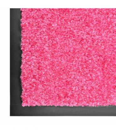 vidaXL Doormat Washable Pink 90x120 cm