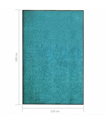 vidaXL Doormat Washable Cyan 120x180 cm