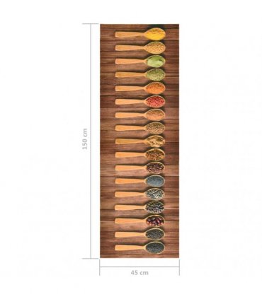 vidaXL Kitchen Floor Mat Washable Spoon 45x150 cm