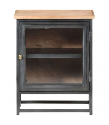 vidaXL Bedside Cabinet Grey 40x30x50 cm Solid Acacia Wood