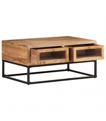 vidaXL Coffee Table 90x60x40 cm Solid Acacia Wood