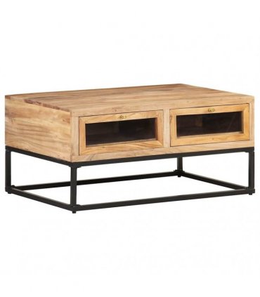 vidaXL Coffee Table 90x60x40 cm Solid Acacia Wood