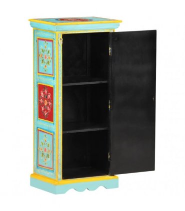 vidaXL Hand Painted Highboard 40x30x90 cm Solid Mango Wood