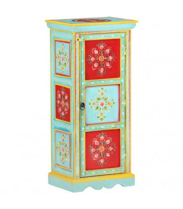 vidaXL Hand Painted Highboard 40x30x90 cm Solid Mango Wood