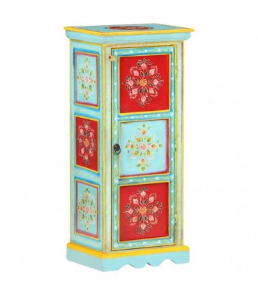 vidaXL Hand Painted Highboard 40x30x90 cm Solid Mango Wood