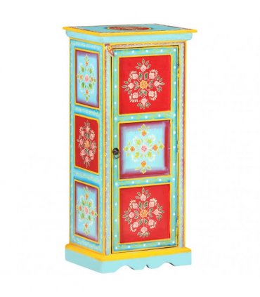 vidaXL Hand Painted Highboard 40x30x90 cm Solid Mango Wood