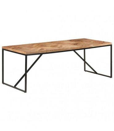 vidaXL Dining Table 200x90x76 cm Solid Acacia and Mango Wood