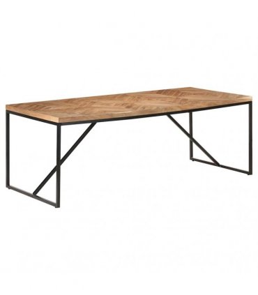 vidaXL Dining Table 200x90x76 cm Solid Acacia and Mango Wood