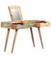 vidaXL Dressing Table with Mirror 112x45x76 cm Solid Reclaimed Wood