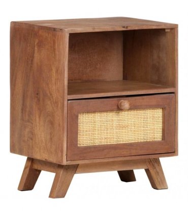vidaXL Bedside Cabinet 40x30x50 cm Solid Mango Wood