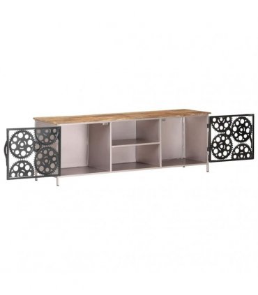 vidaXL TV Cabinet 120x30x40 cm Rough Mango Wood