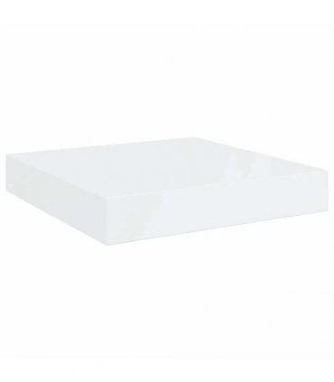 vidaXL Floating Wall Shelf High Gloss White 23x23,5x3,8 cm MDF