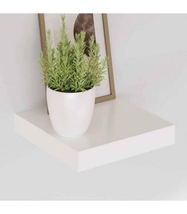 vidaXL Floating Wall Shelf High Gloss White 23x23,5x3,8 cm MDF