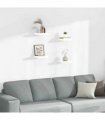 vidaXL Floating Wall Shelves 4 pcs High Gloss White 23x23,5x3,8 cm MDF
